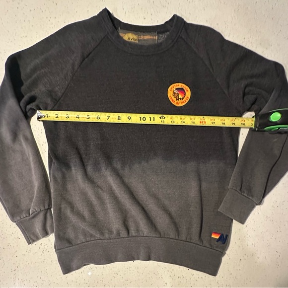 EUC Aviator Nation unisex crewneck with a “Tribe of Peace” patch on ombré front - Picture 11 of 16